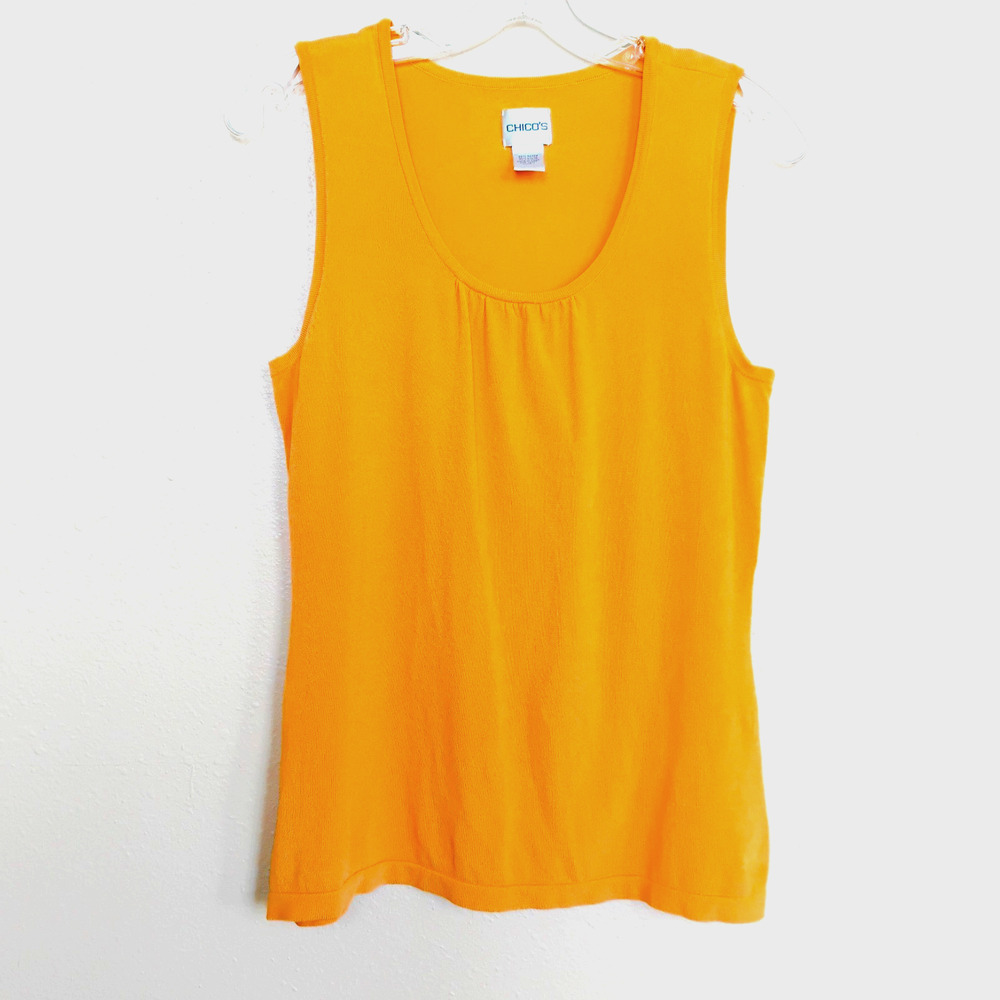 Chico's Tank Top Rayon/Nylon Knit ~ Size 1 (8-10)